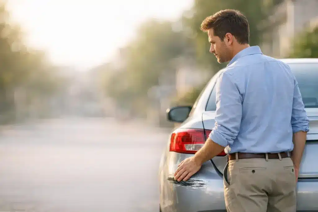 j'ai accroché une voiture en stationnement et je suis parti